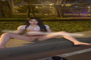 夜晚露出白虎粉嫩鲍鱼  背景图片