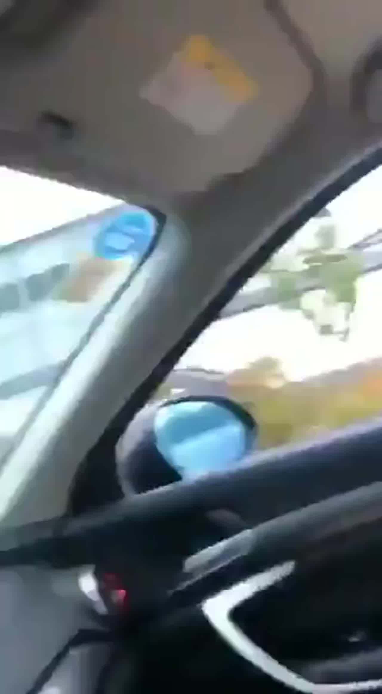  可爱妹妹裸体坐副驾~还很自然地跟路人聊天~ 的剧照3