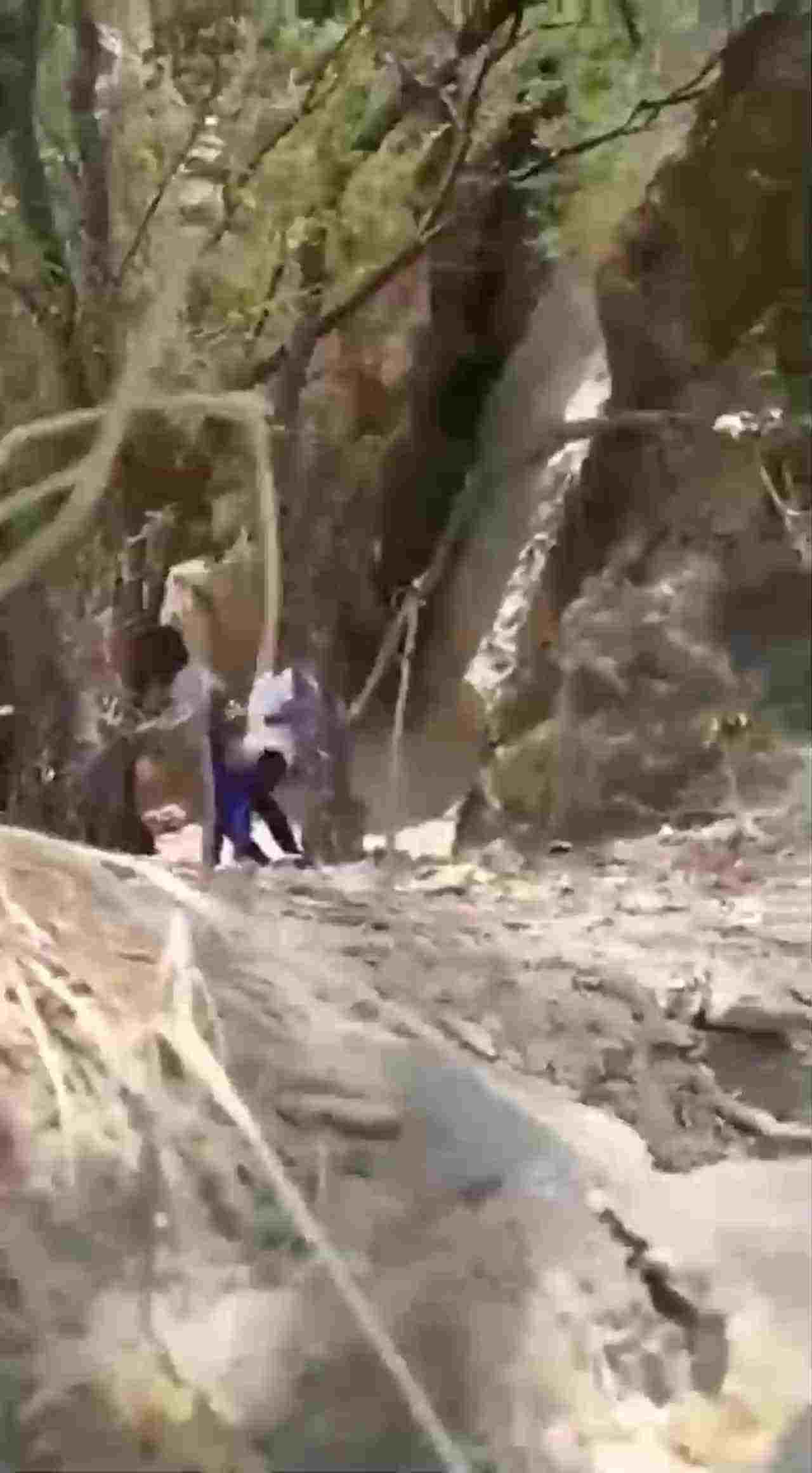  女孩在丛林中被男友强推，绝对是违背她的意愿的，你可以看到她最后哭了 的剧照8